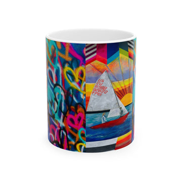 Shine on FMB Seahorse, Sailboat & Hearts Mug