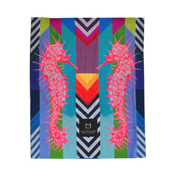 Seahorse Shine on FMB Velveteen Plush Blanket / Beach Blanket