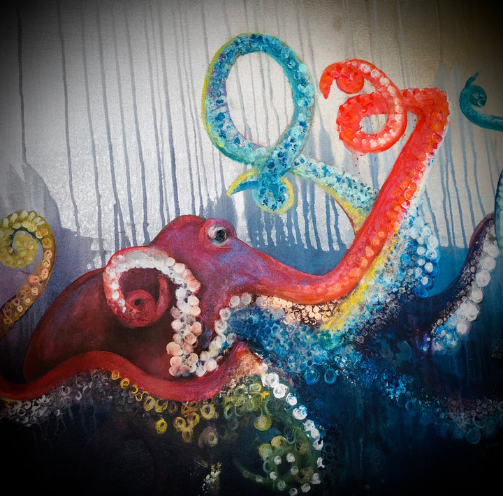 Watch Lacy paint Rainbow Octopus